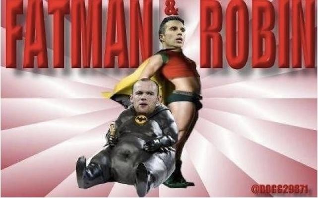 Chàng béo Rooney và Robin van Persie...